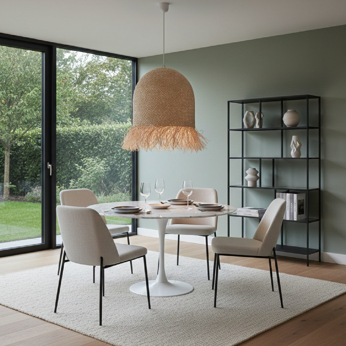 Modern furniture - Natural Fiber Fringed Pendant Light - www.oroa.com | Oroa.com