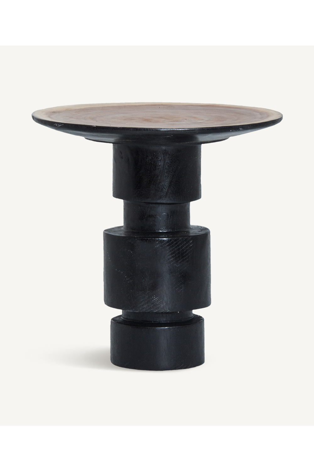Black Tropical Wood Side Table | Oroa.com