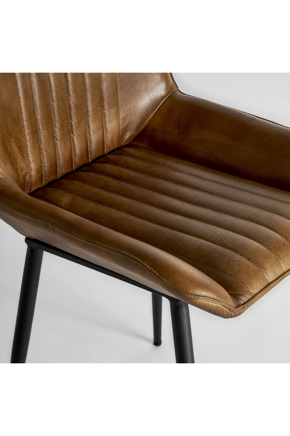 Camel Leather Dining Chair | Oroa.com
