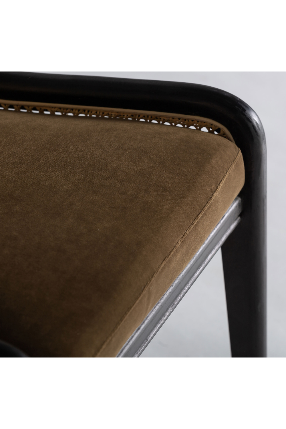 Velvet Seat Rattan Dining Chair | Oroa.com