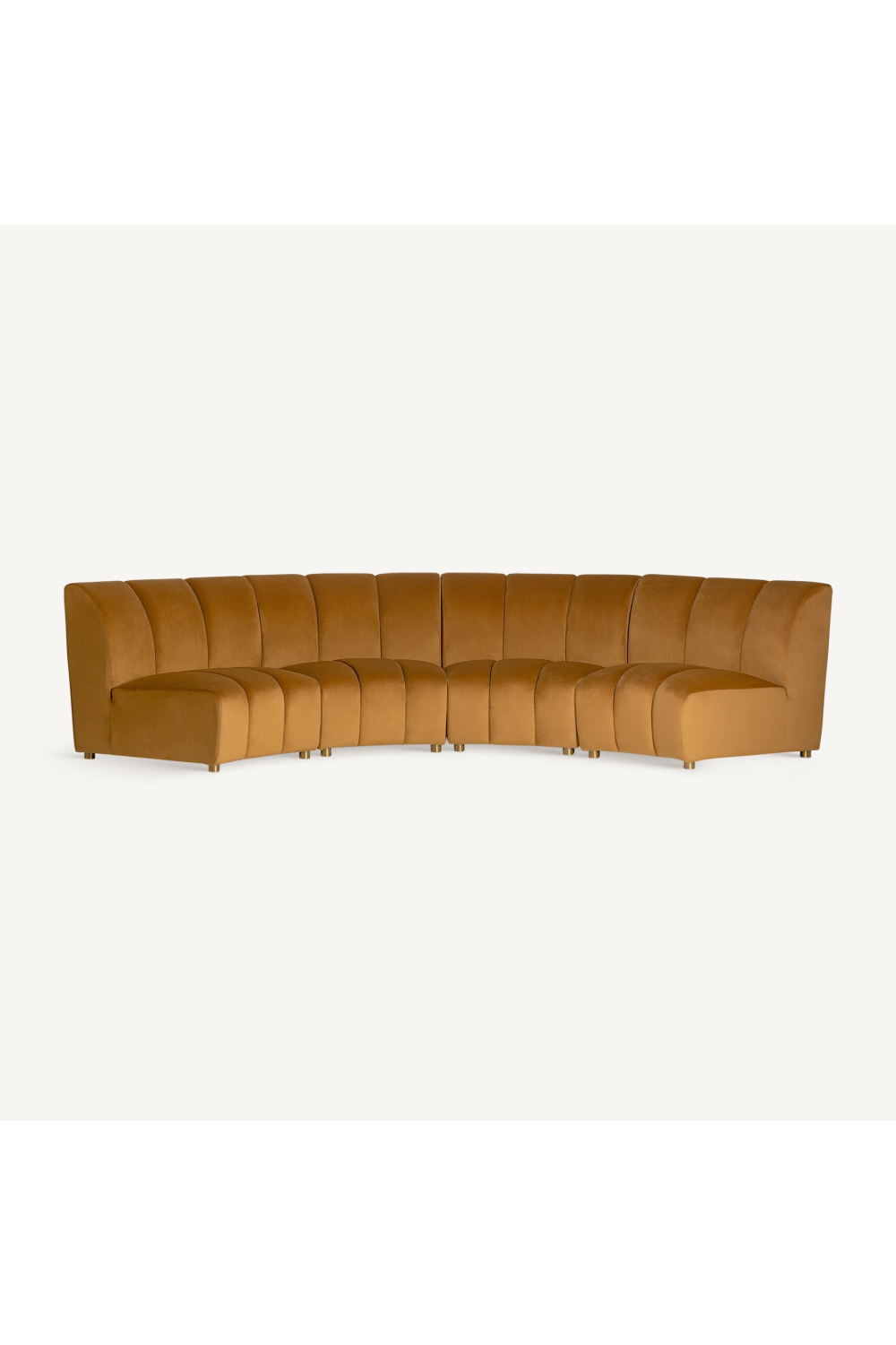 Brown Velvet Central Modular Sofa | Oroa.com