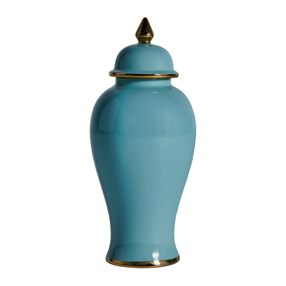 Modern furniture - Blue Ceramic Lidded Vase - www.oroa.com | Oroa.com