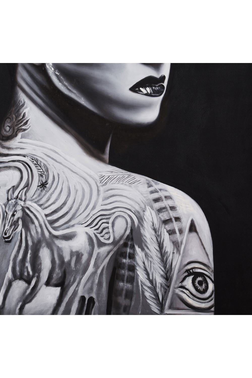 Tattooed Woman Art Print | Oroa.com