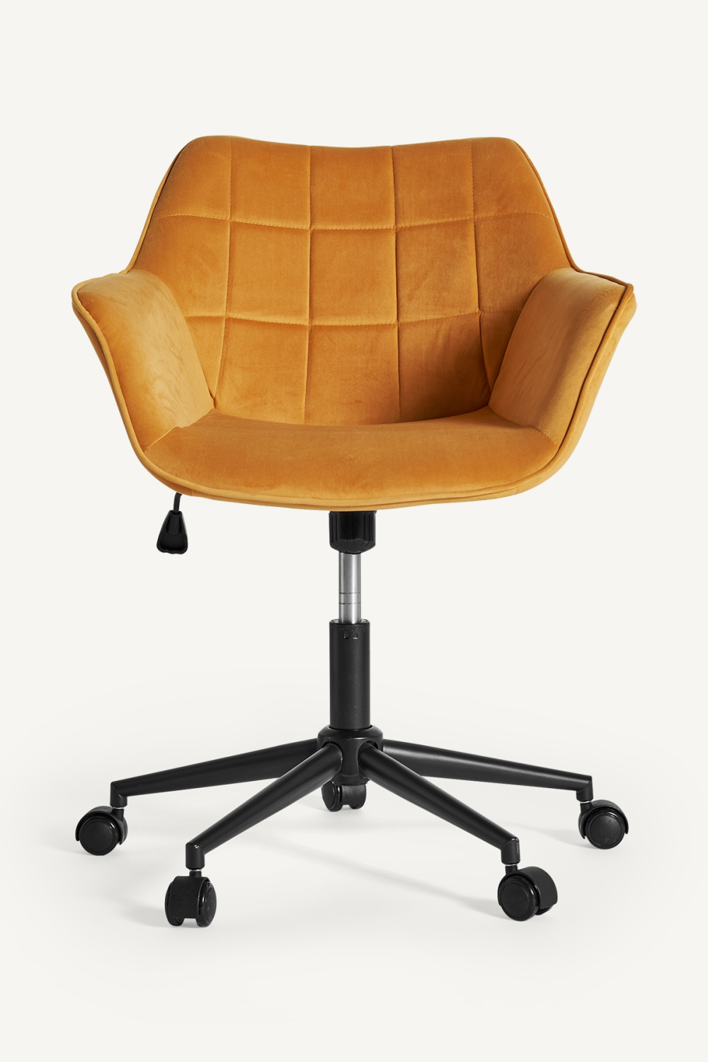 Yellow Velvet Swivel Desk Chair | Oroa.com