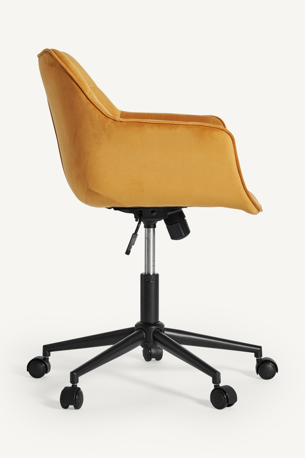 Yellow Velvet Swivel Desk Chair | Oroa.com