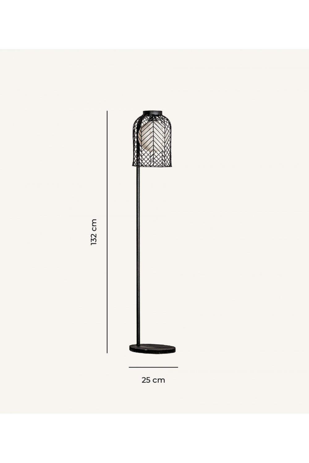 Black Metal Floor Lamp | Oroa.com