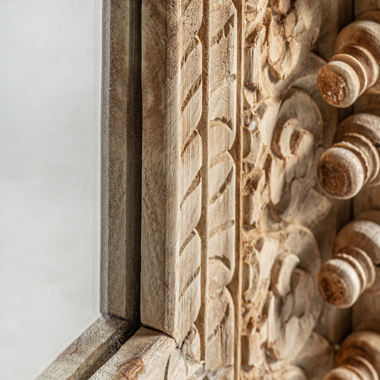 Carved Wooden Rectangular Mirror | Oroa.com