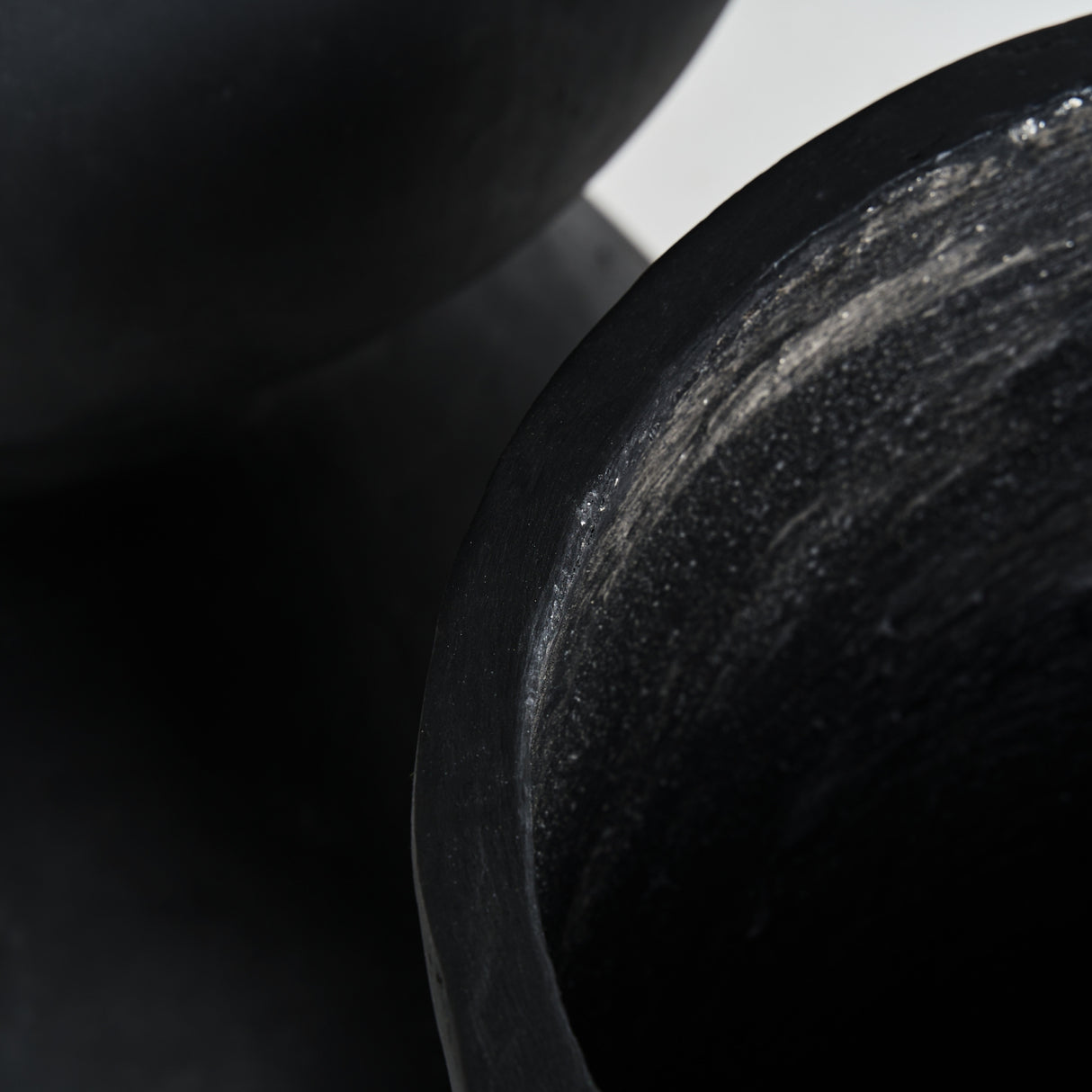 Modern European furniture - Black Terracotta Hourglass Planters (2) - www.oroa.com | Oroa.com