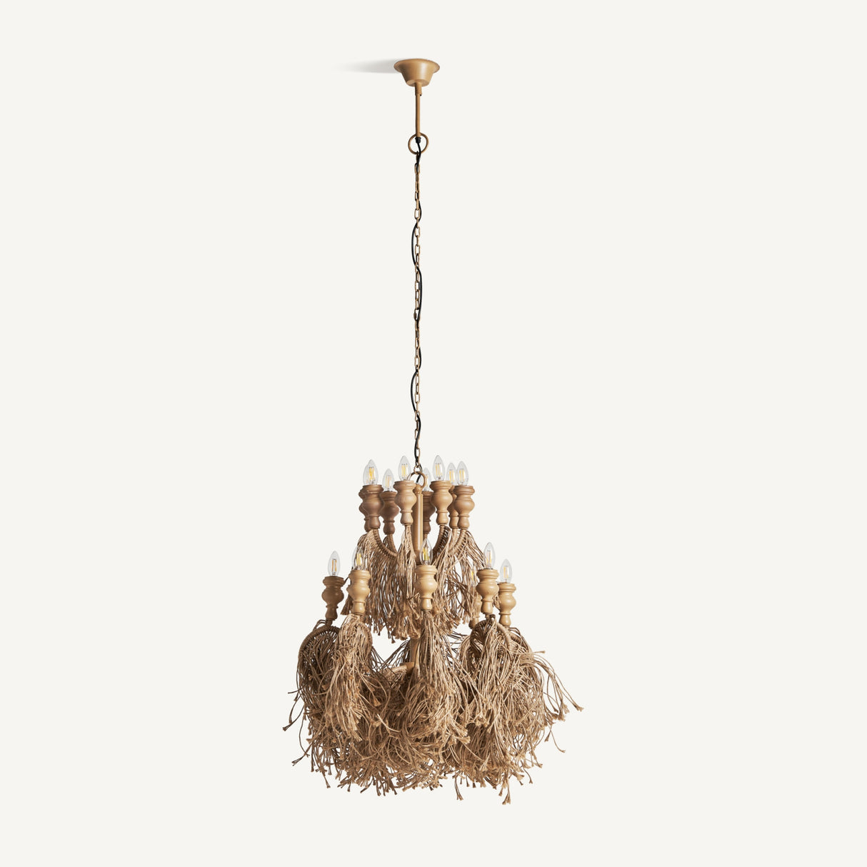Jute Fringed Chandelier | Oroa.com