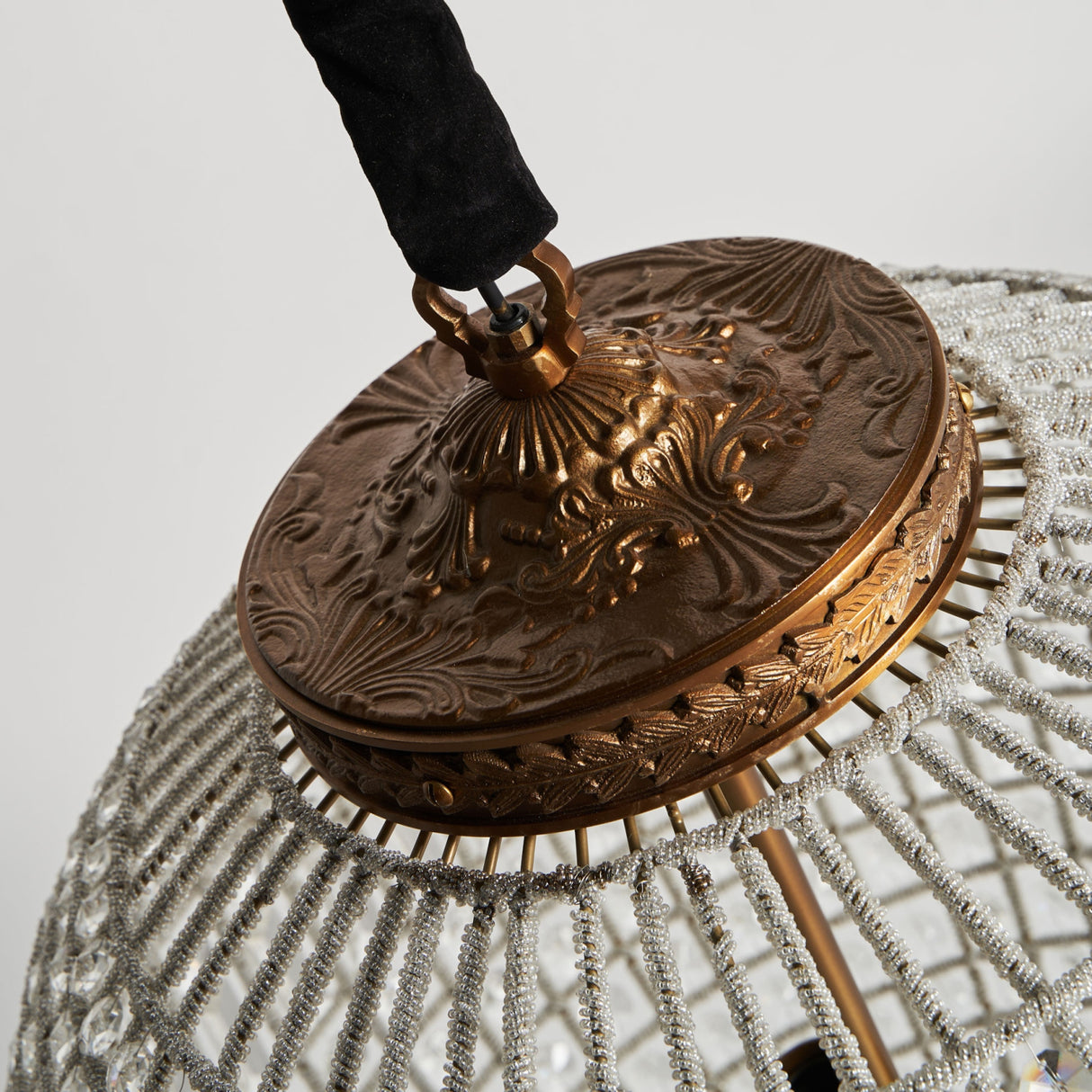 Crystal Beads Round Pendant Lamp | Oroa.com