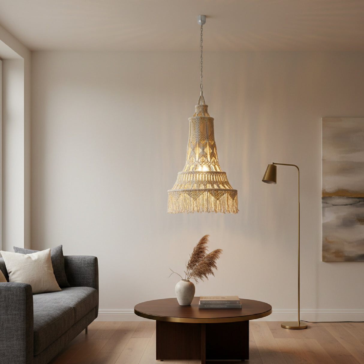 Yellow Cotton Pendant Light | Oroa.com