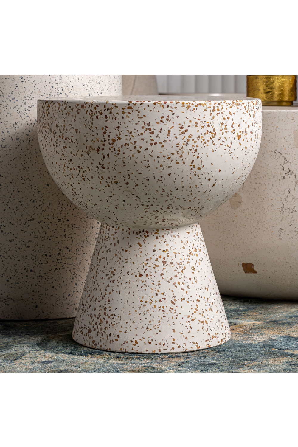 Speckled White Terrazzo Side Table | Oroa.com