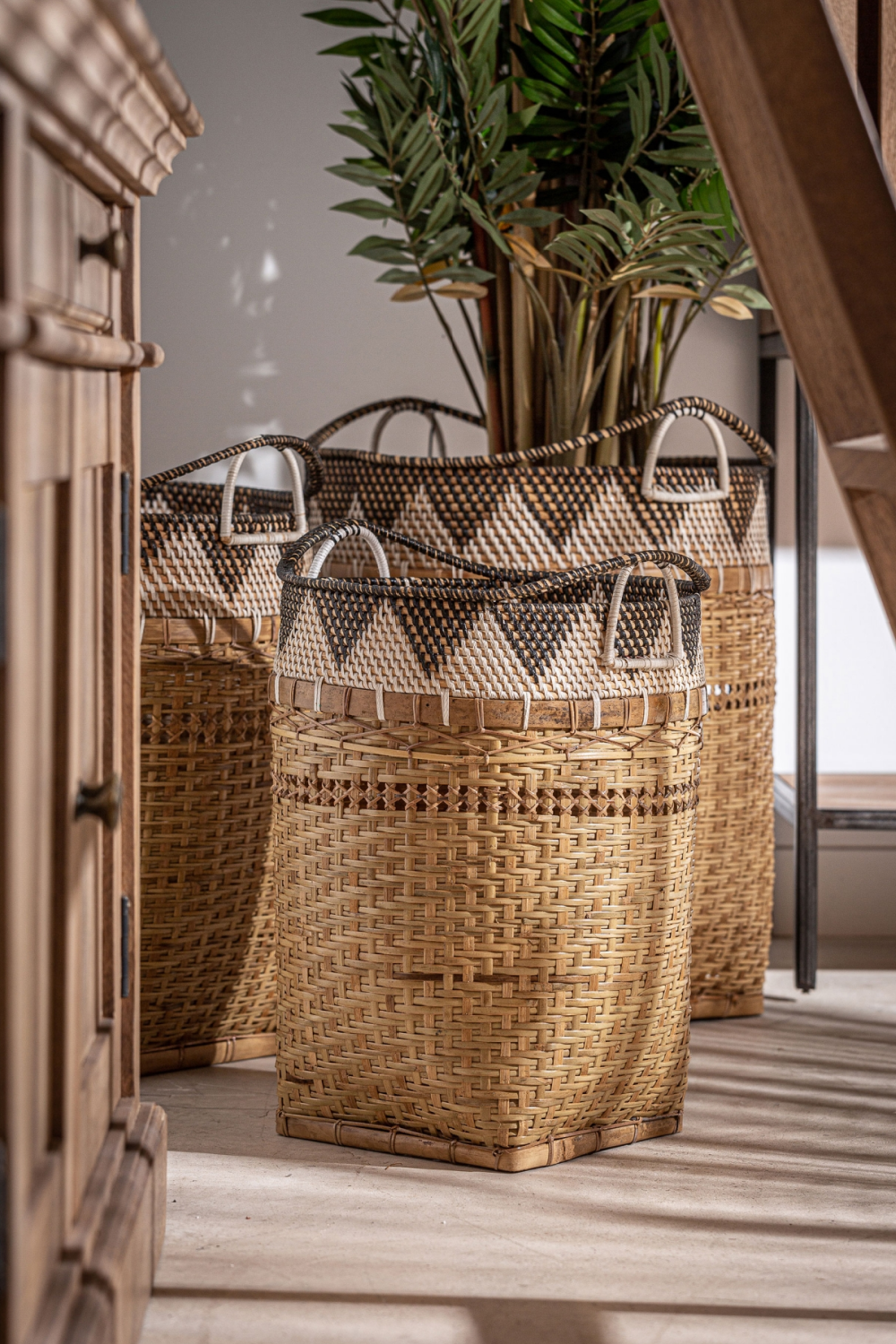 Rattan Stackable Baskets (3) | Oroa.com