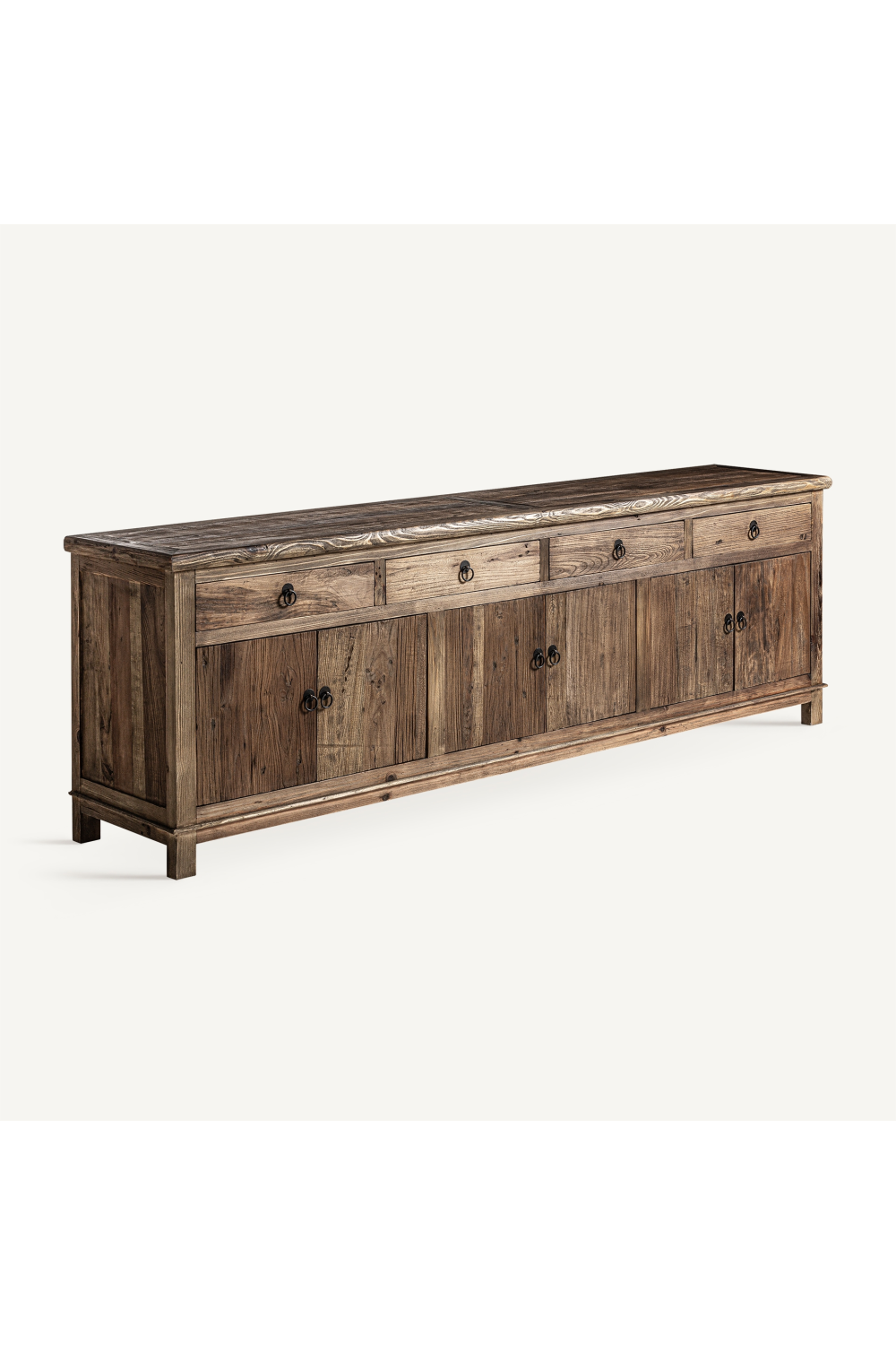 Elm Wood 4-Drawer Sideboard | Oroa.com