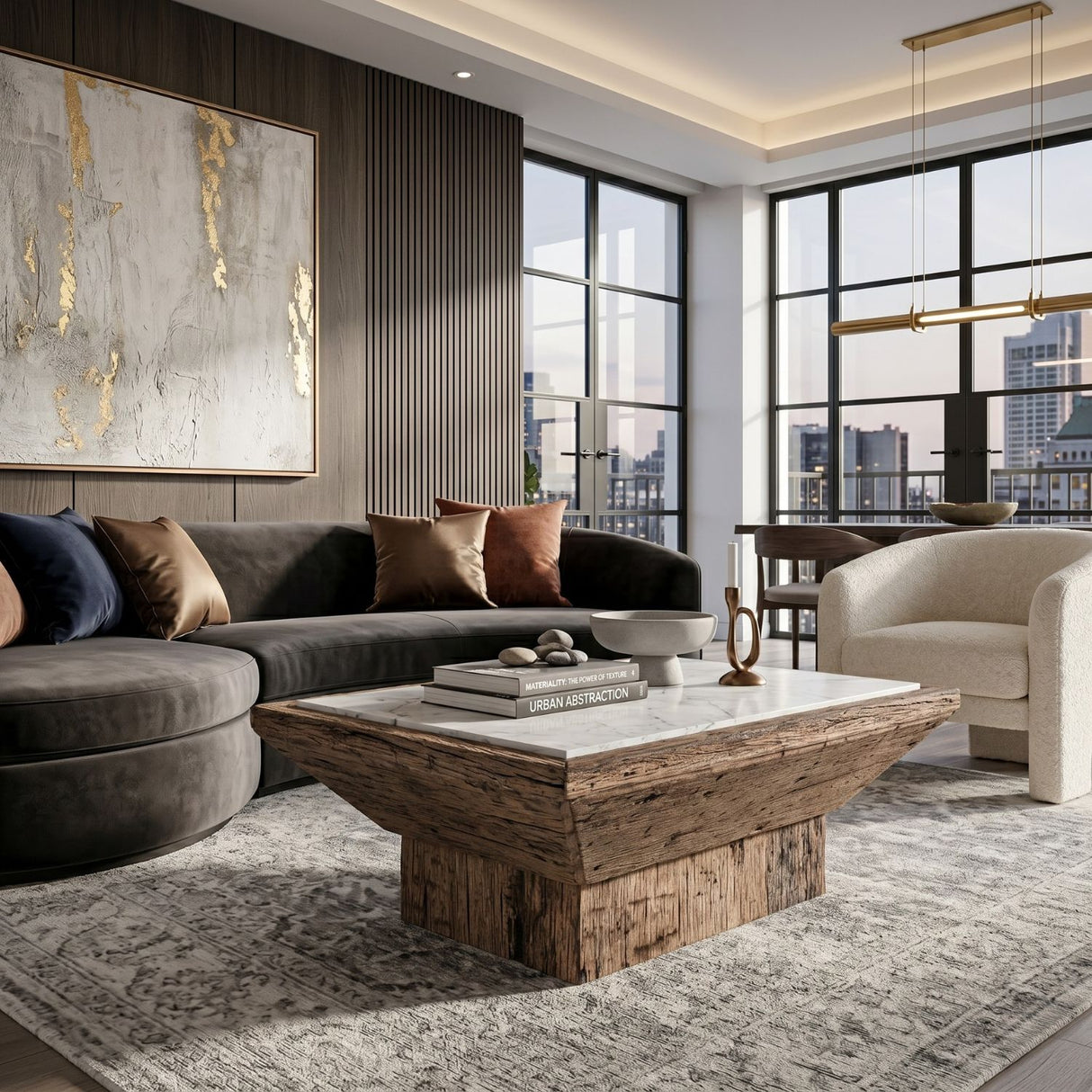 Modern European furniture - White Marble Top Coffee Table - www.oroa.com | Oroa.com