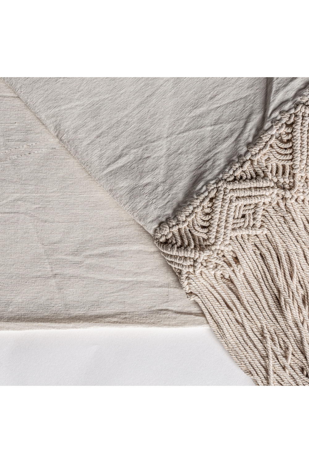 White Cotton Throw Blanket | Oroa.com