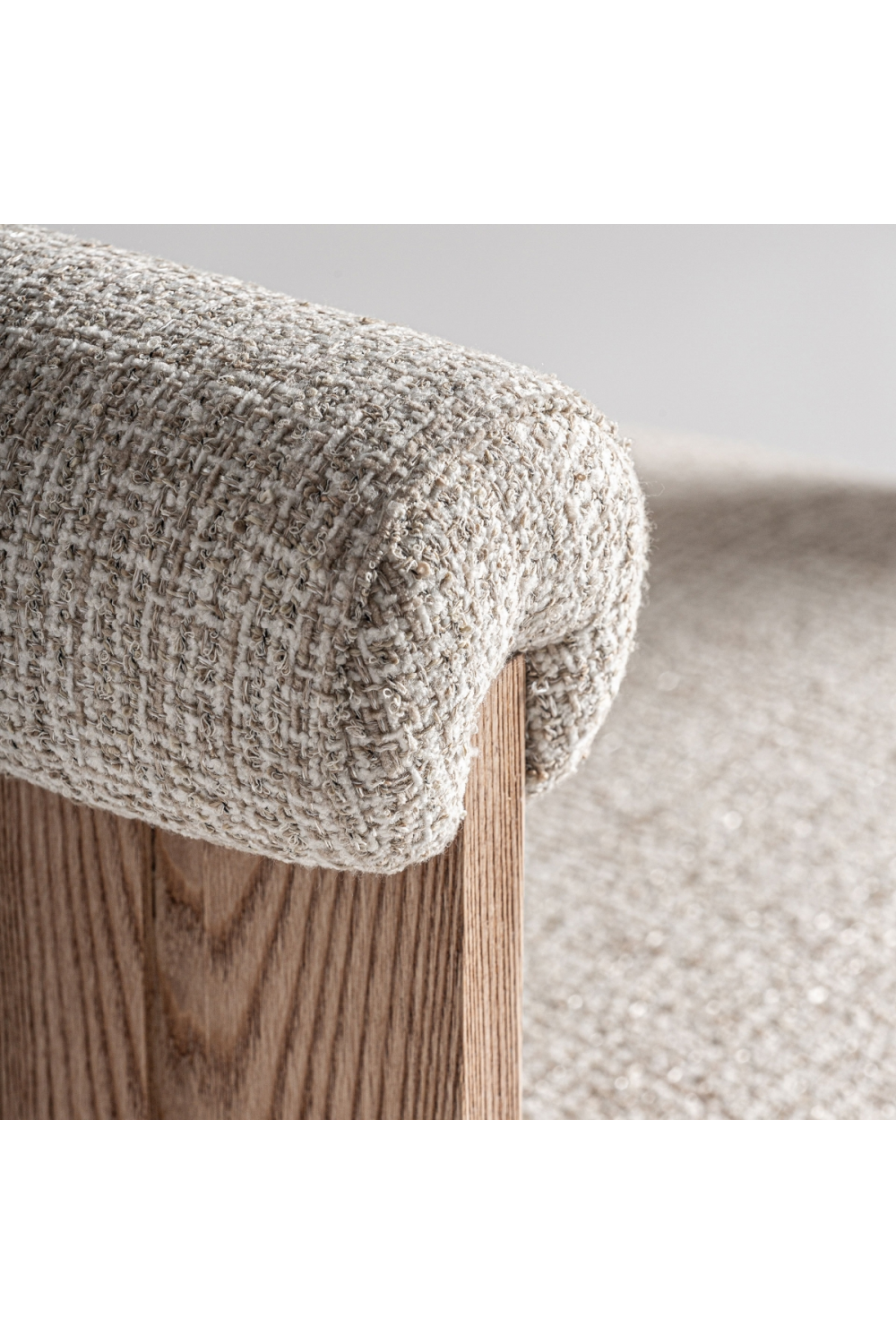 Natural Oak Curved Accent Chair | Oroa.com