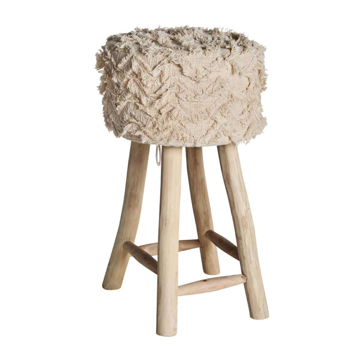 Handcrafted Boho-Style Accent Stool | Oroa.com