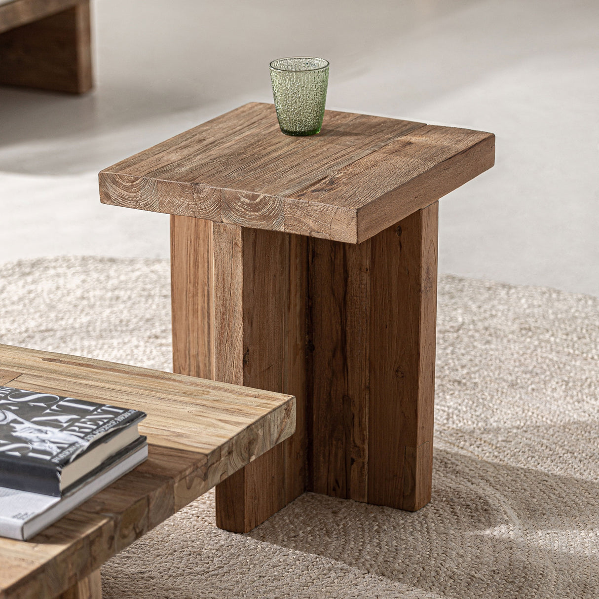 Natural Teak Outdoor Side Table | Oroa.com