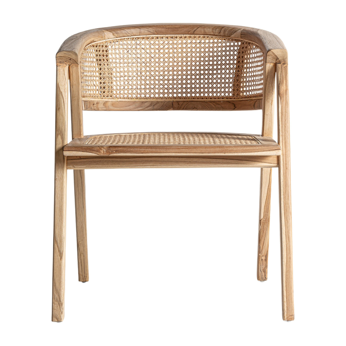 Modern European furniture - Teak Curved-Back Dining Chair - www.oroa.com | Oroa.com