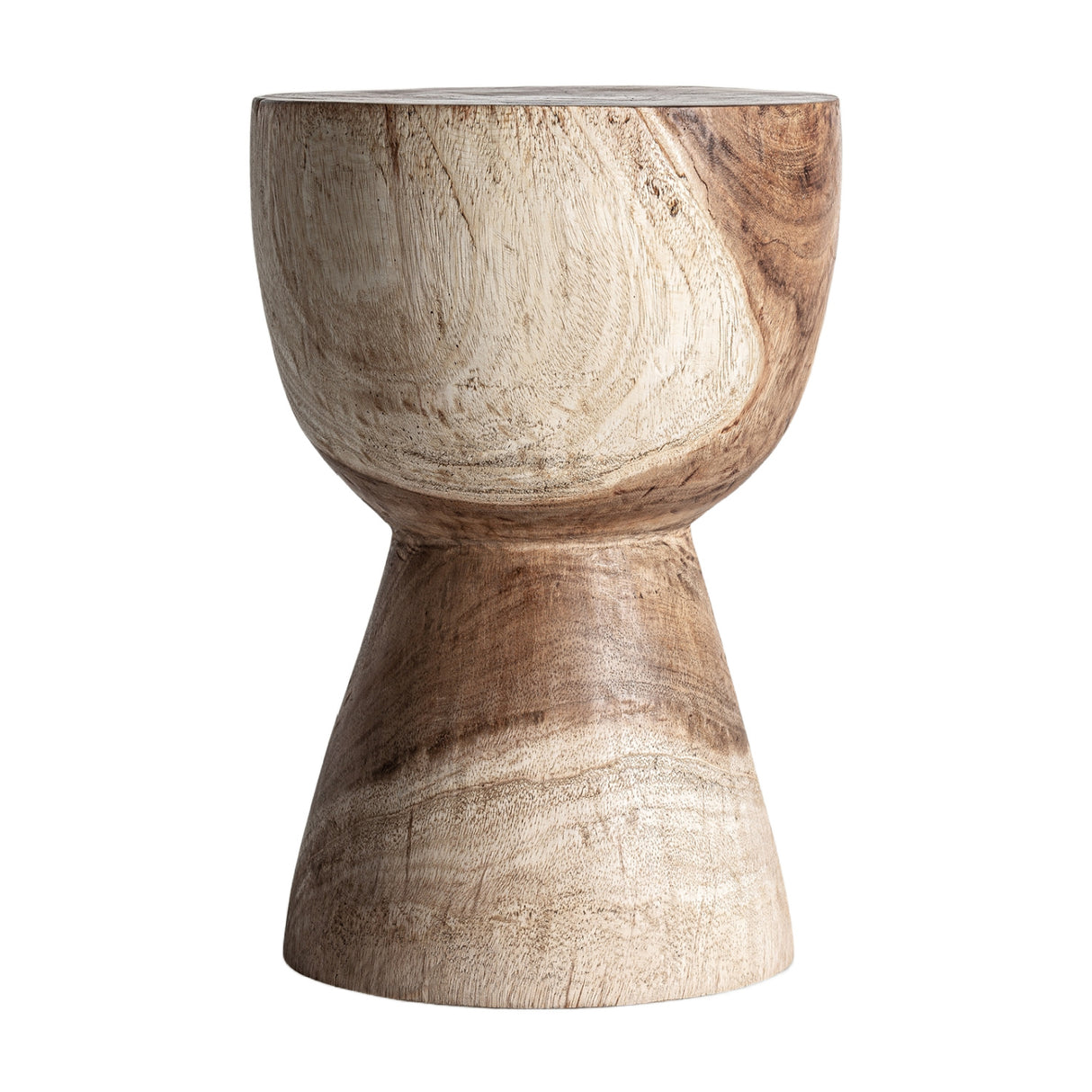 Suar Wood Flared Side Table | Oroa.com