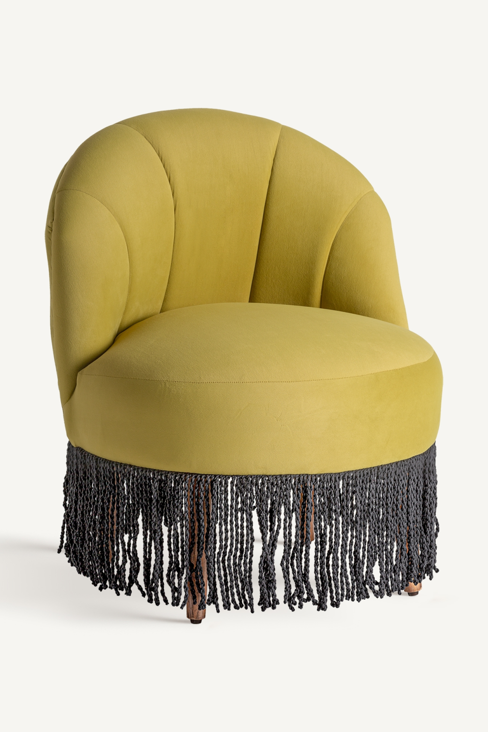 Fringed Velvet Accent Chair | Oroa.com