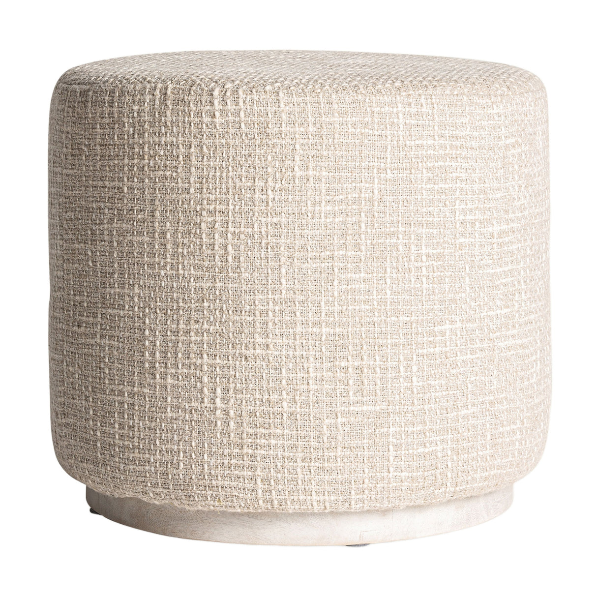 Modern European furniture - Beige Cotton Ottoman - www.oroa.com | Oroa.com
