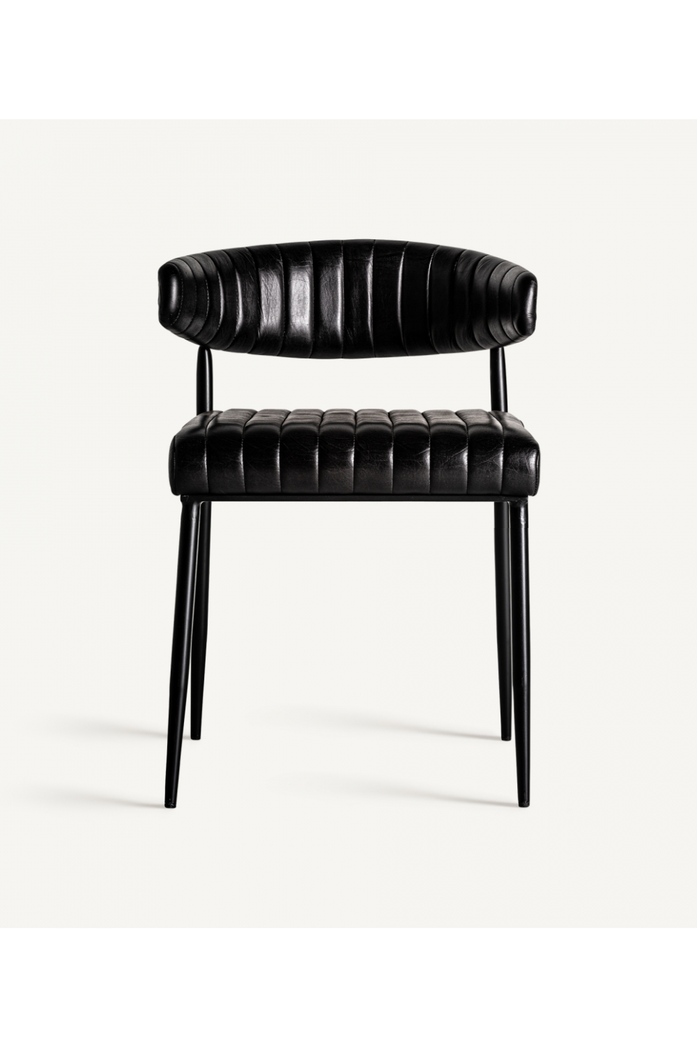 Black Leather Dining Chair (2) | Oroa.com
