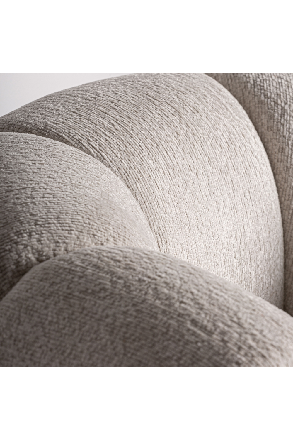 White Velvet Chunky Armchair | Oroa.com