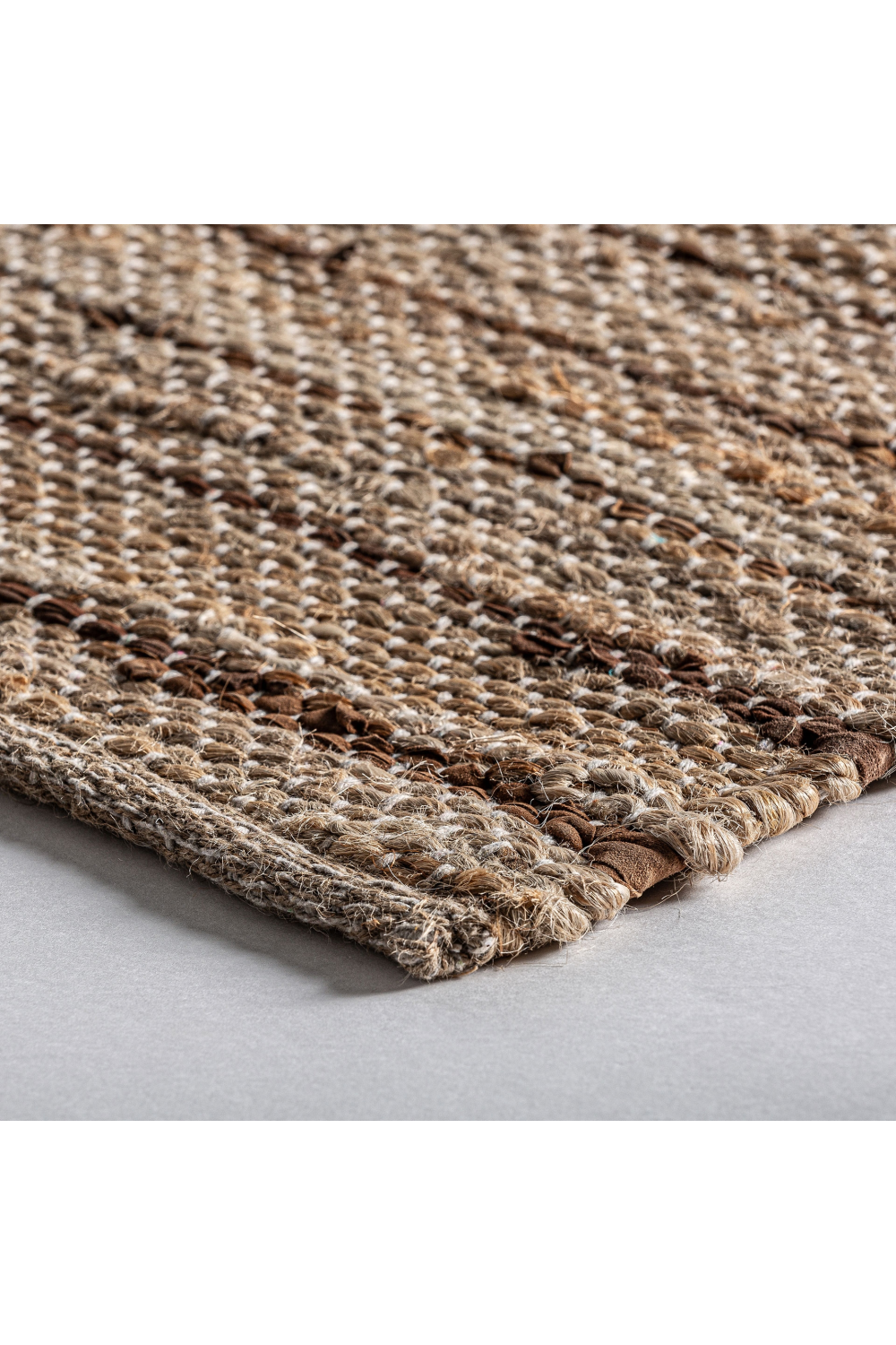 Jute And Leather Carpet 11'5" X 8' | Oroa.com