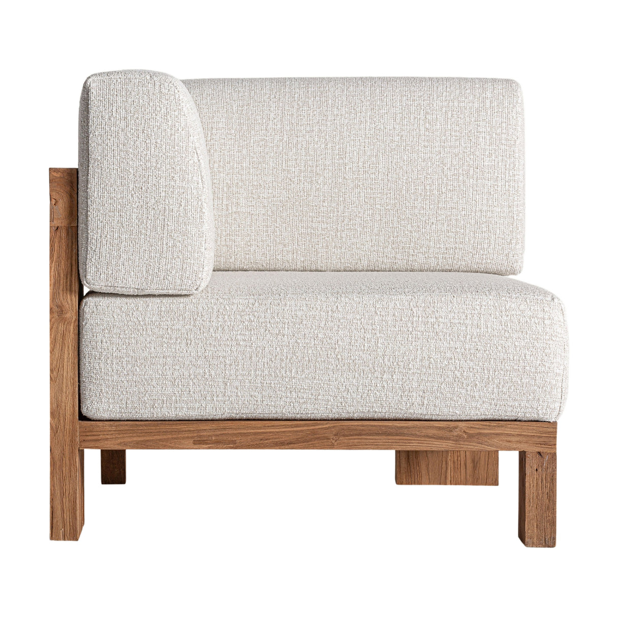 Modern furniture - Teak Framed Gray Sofa - www.oroa.com | Oroa.com