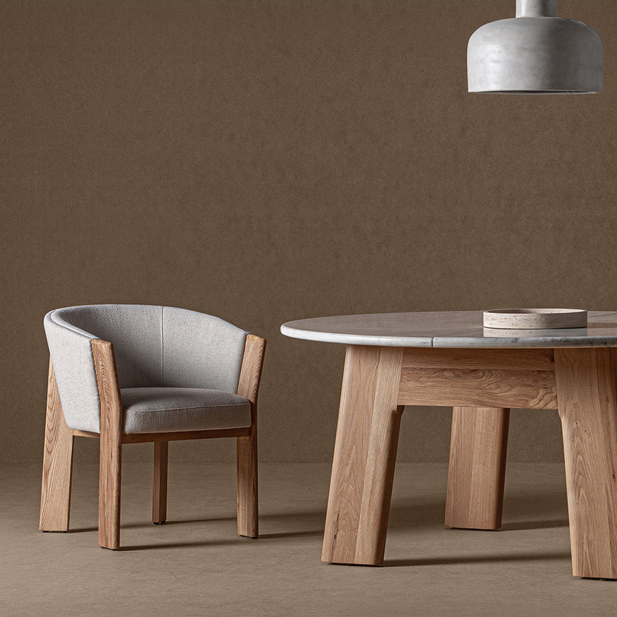 Modern European furniture - White Marble Round Dining Table - www.oroa.com | Oroa.com
