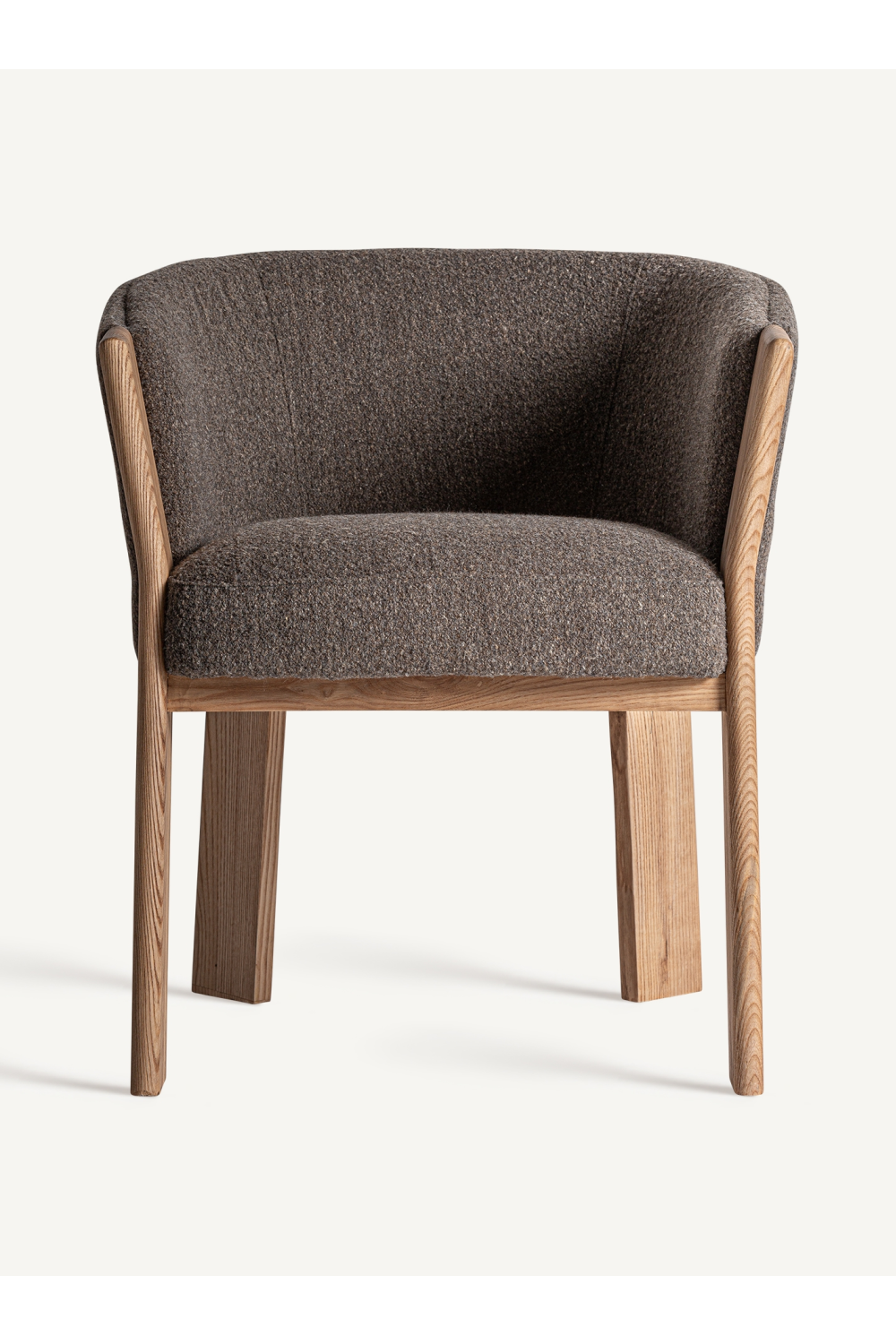 Taupe Padded Curve Dining Chair | Oroa.com