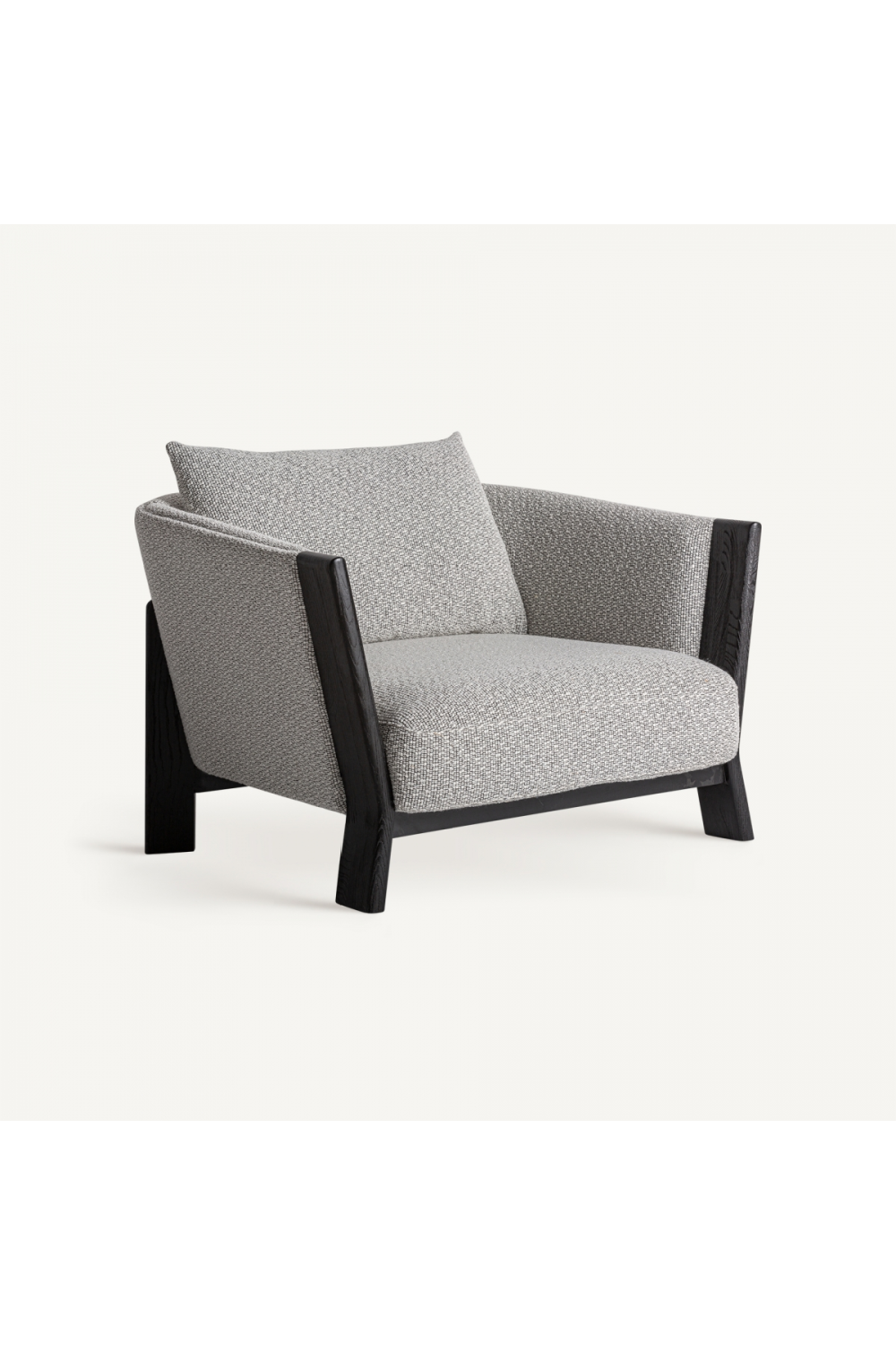 Black Oak Frame Padded Armchair | Oroa.com