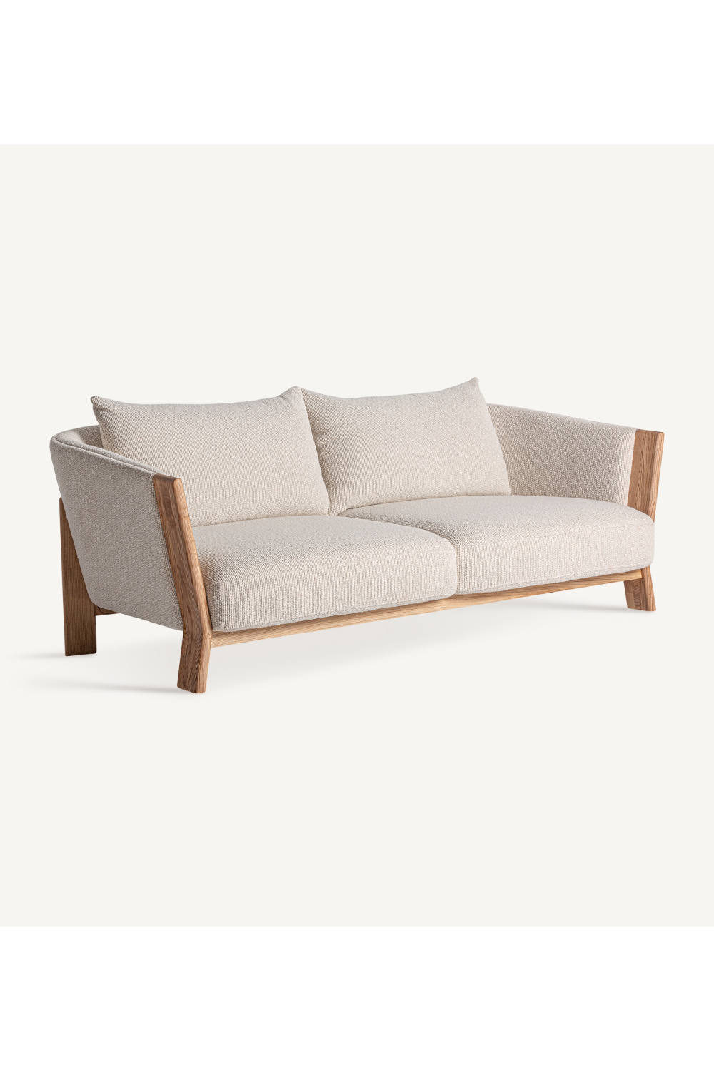 Barrel Oak Wood Sofa | Oroa.com