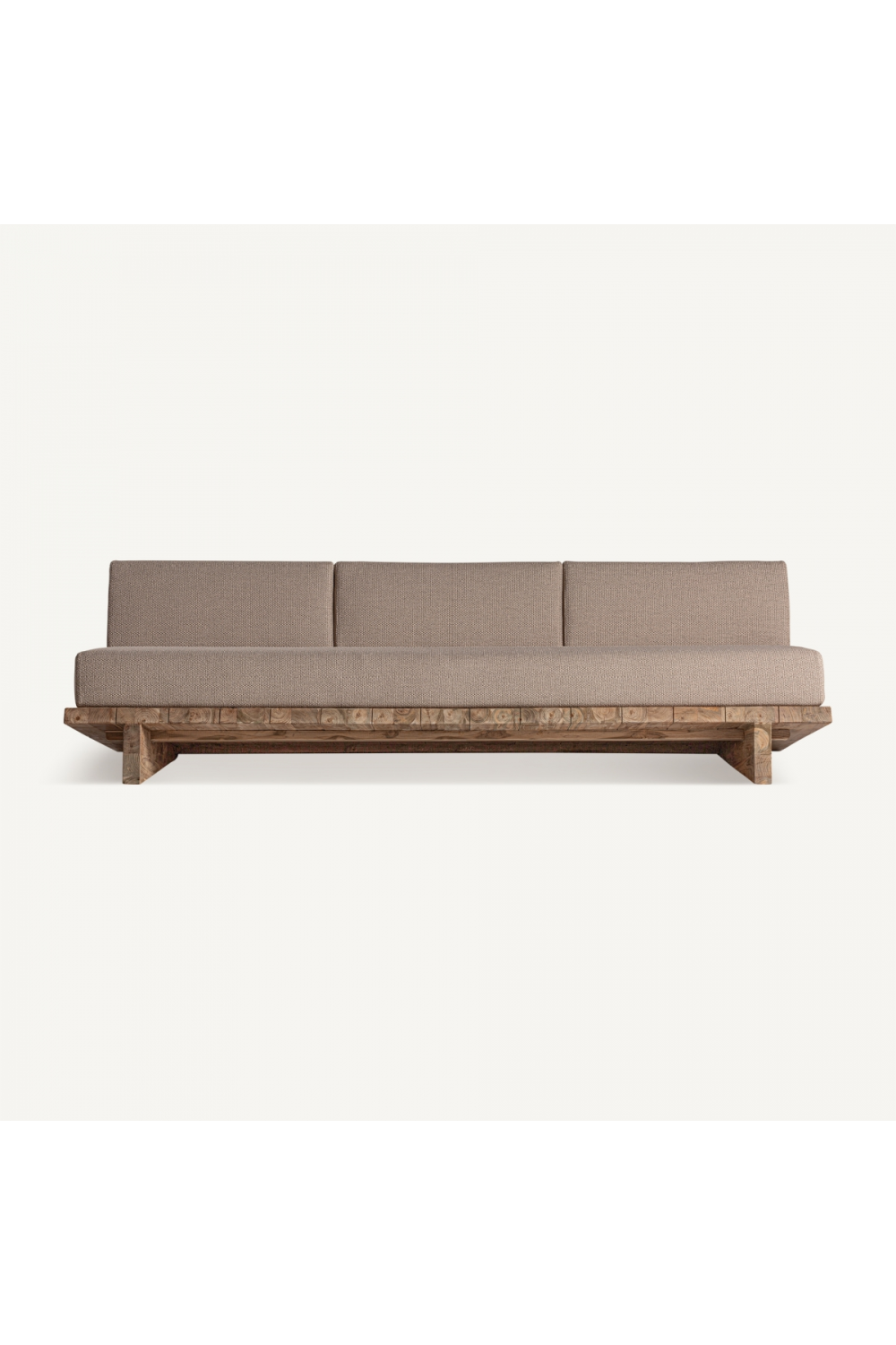 Slanted Teak Outdoor Sofa | Oroa.com