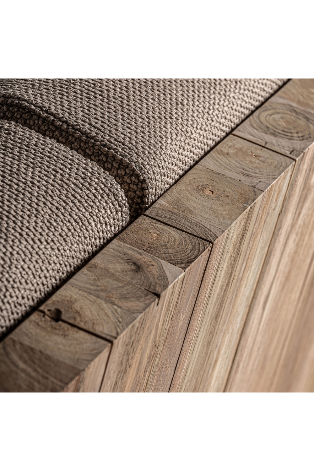 Slanted Teak Outdoor Sofa | Oroa.com