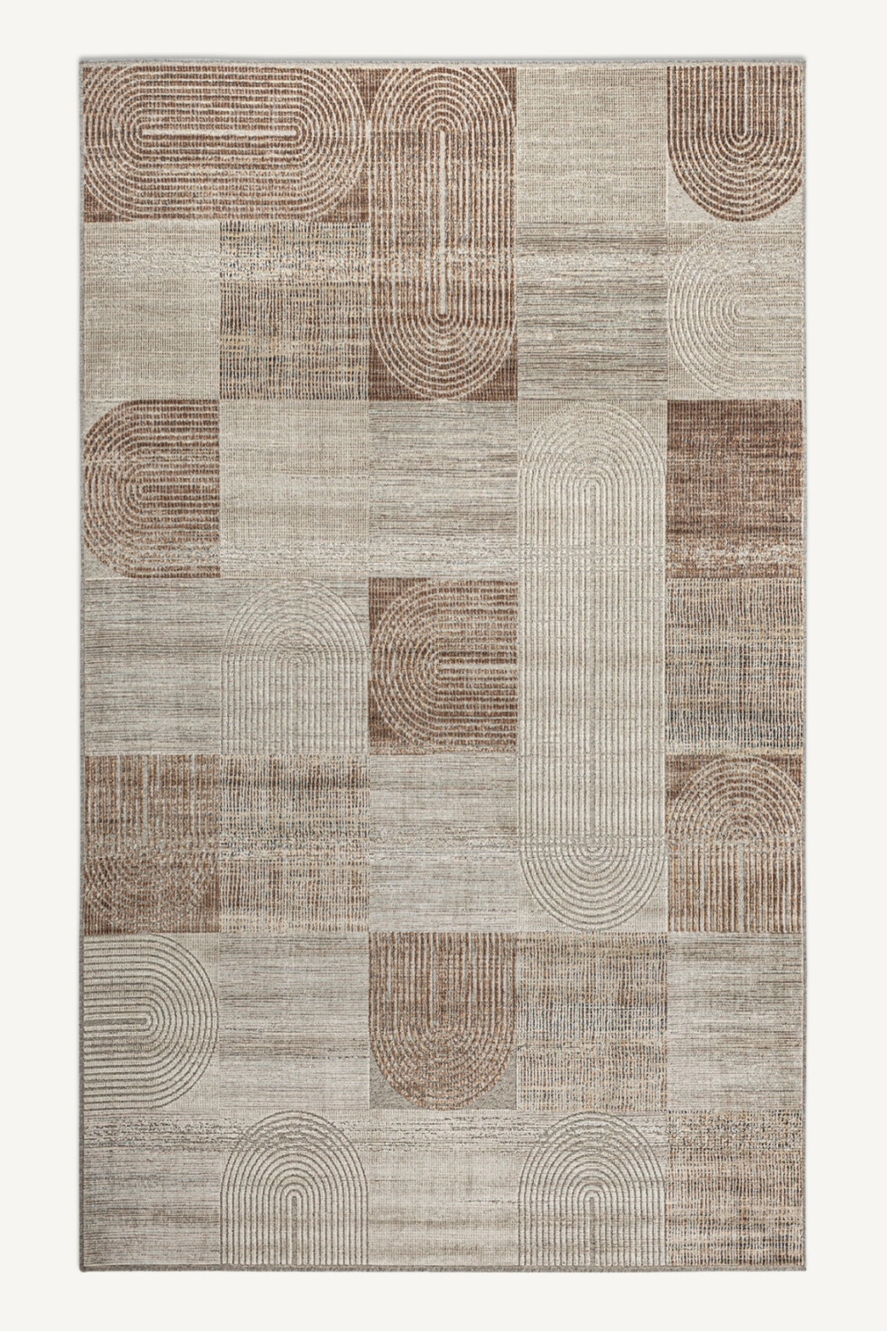 Brown Viscose Patterned Rug 11' x 8' | Oroa.com