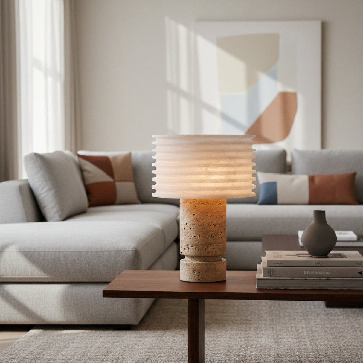 White Ceramic Table Lamp | Oroa.com
