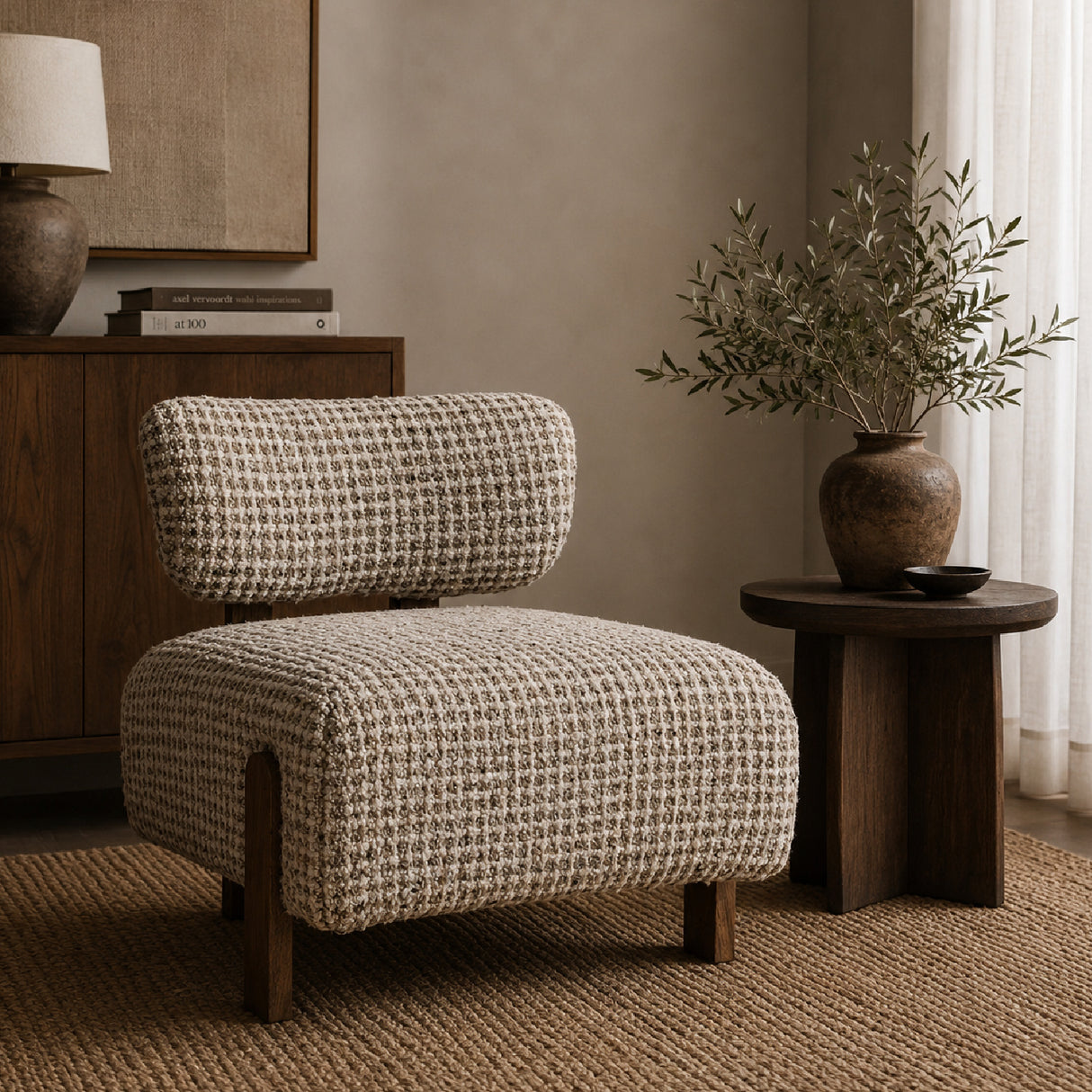 Modern European furniture - Beige Classic Accent Chair - www.oroa.com | Oroa.com