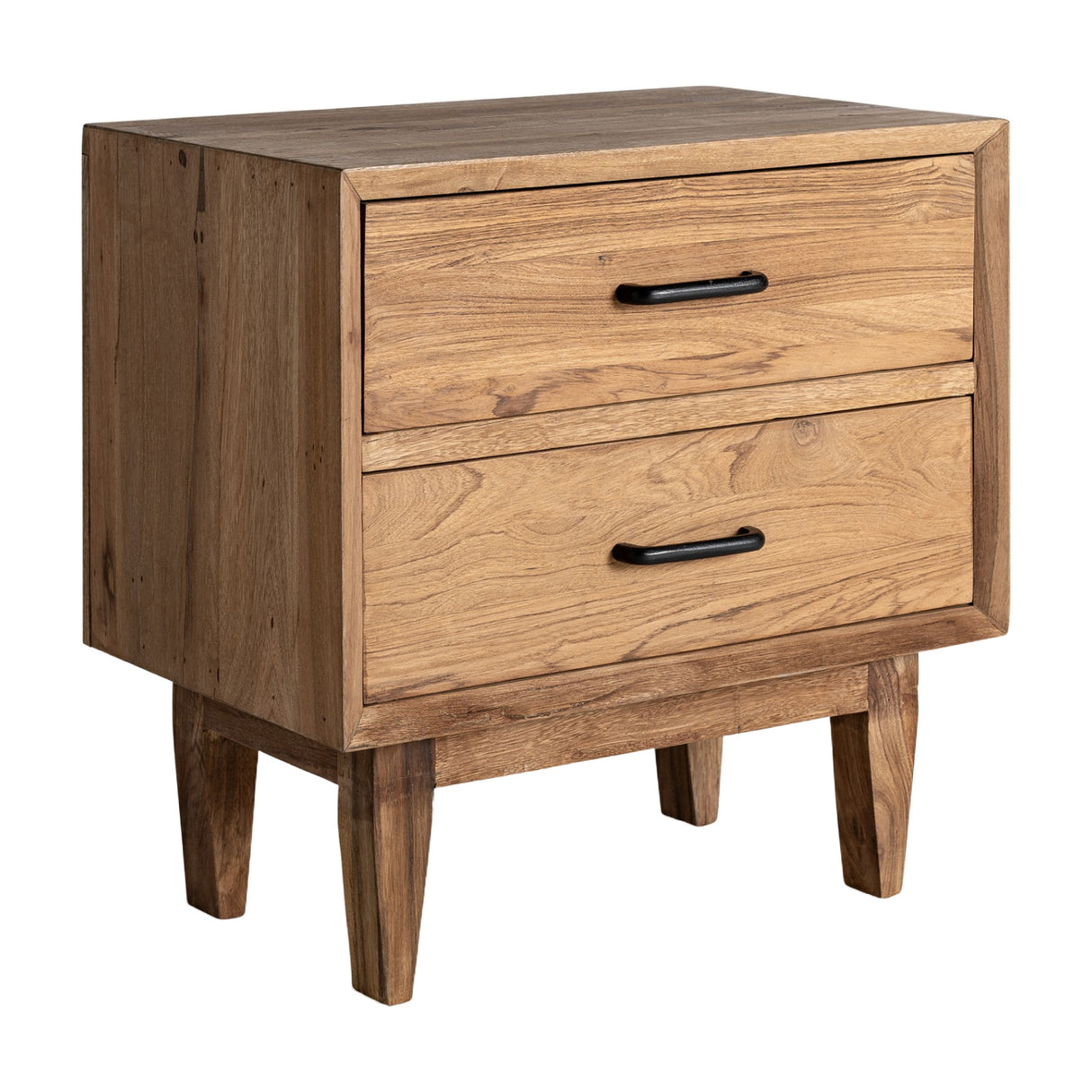 Modern European furniture - Natural Wood 2-Drawer Bedside Table - www.oroa.com | Oroa.com