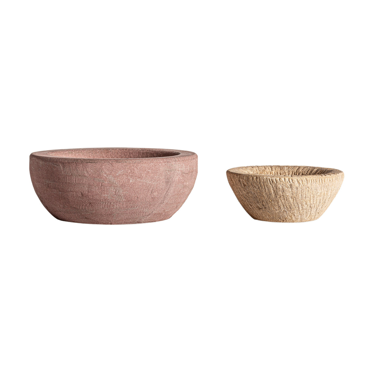 Aged Stone Bowl Set (2) | Oroa.com