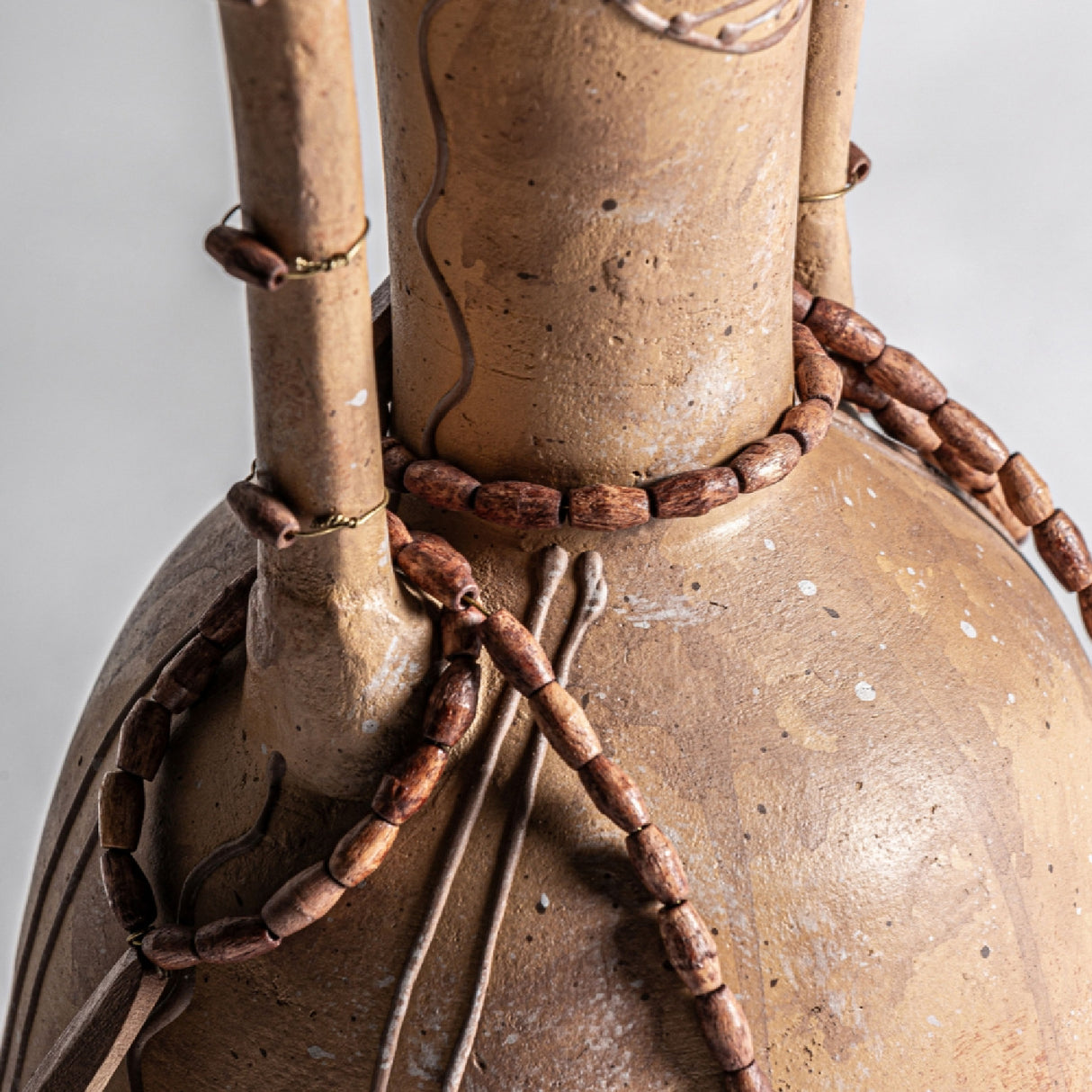 Brown Terracotta Beaded Vase | Oroa.com