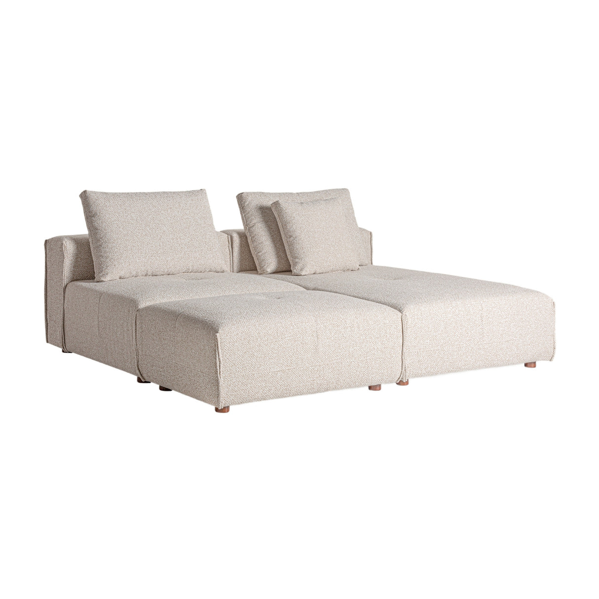 Modern furniture - Cream Upholstered Ottoman - www.oroa.com | Oroa.com
