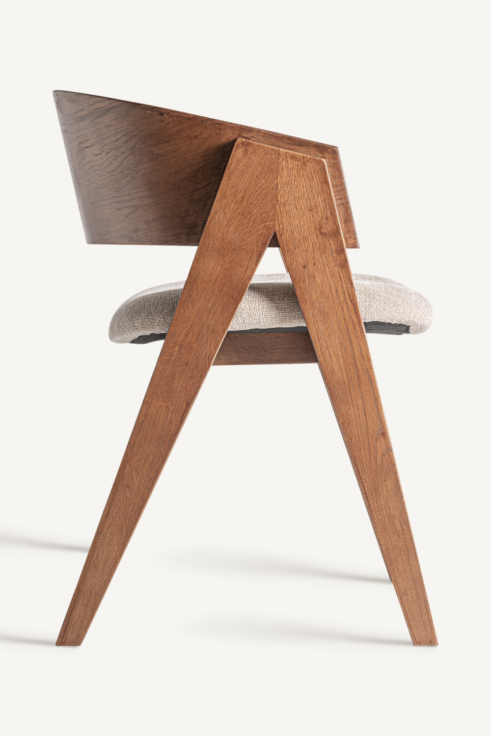 Oak V-Leg Accent Chair | Oroa.com