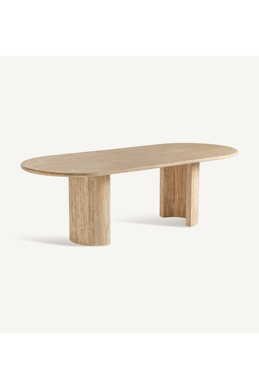 Travertine Oval Dining Table | Oroa.com