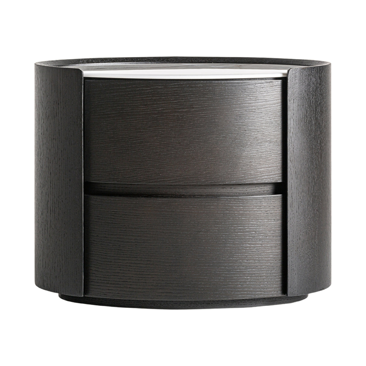 Black Oval Bedside Table | Oroa.com