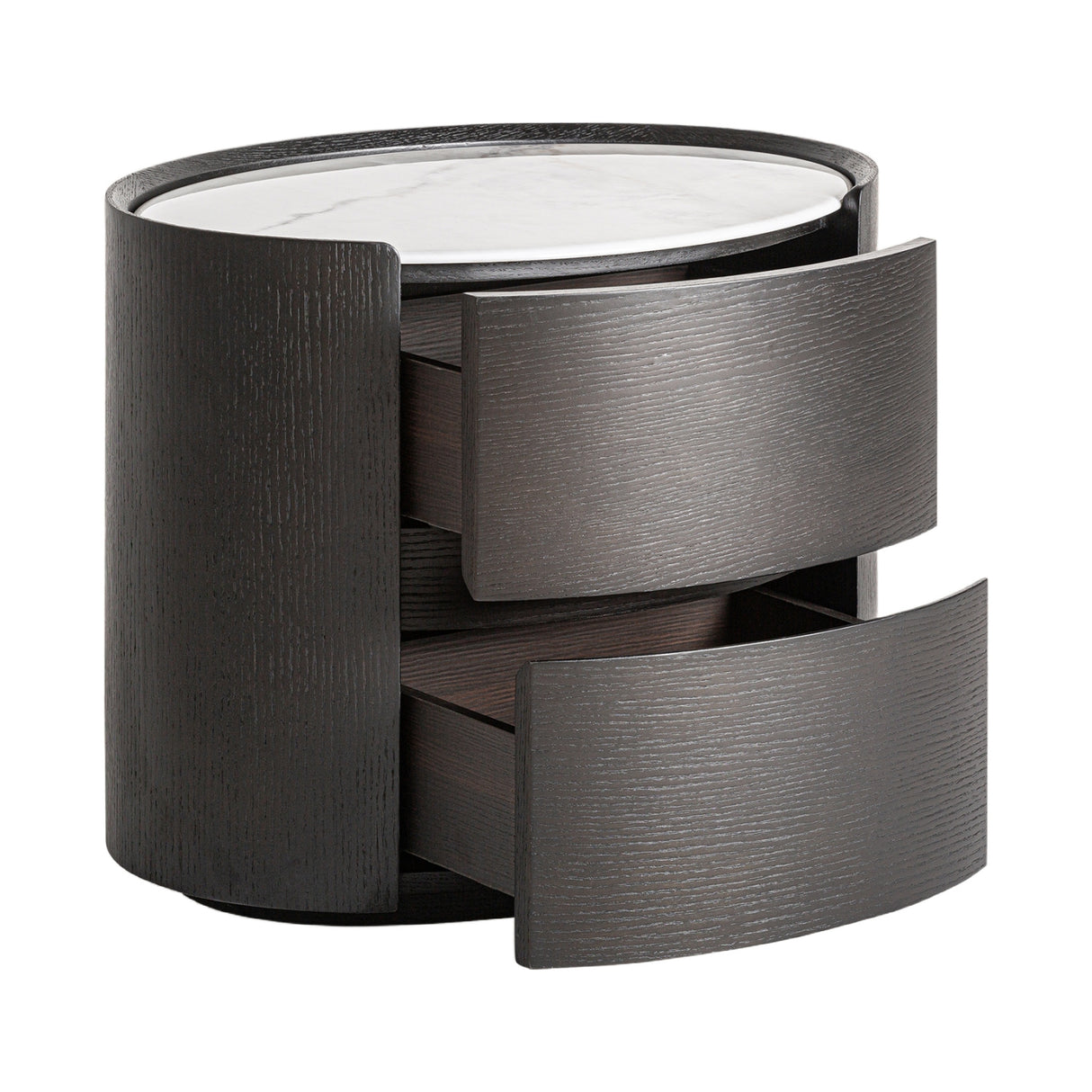 Black Oval Bedside Table | Oroa.com