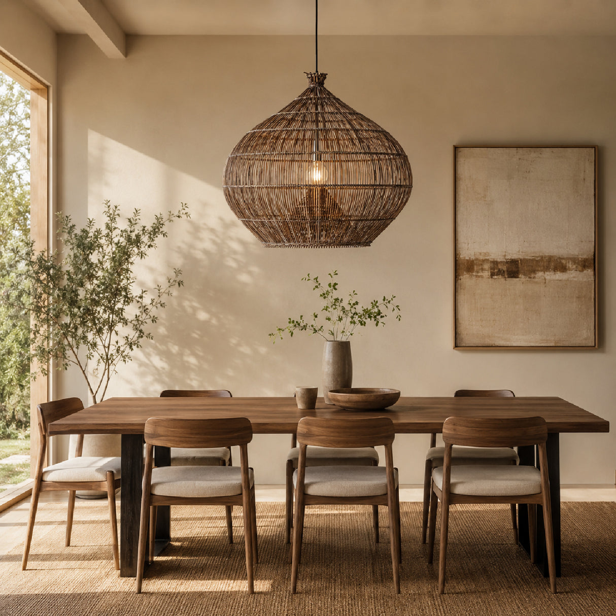 Boho Style Bamboo Pendant Lamp | Oroa.com