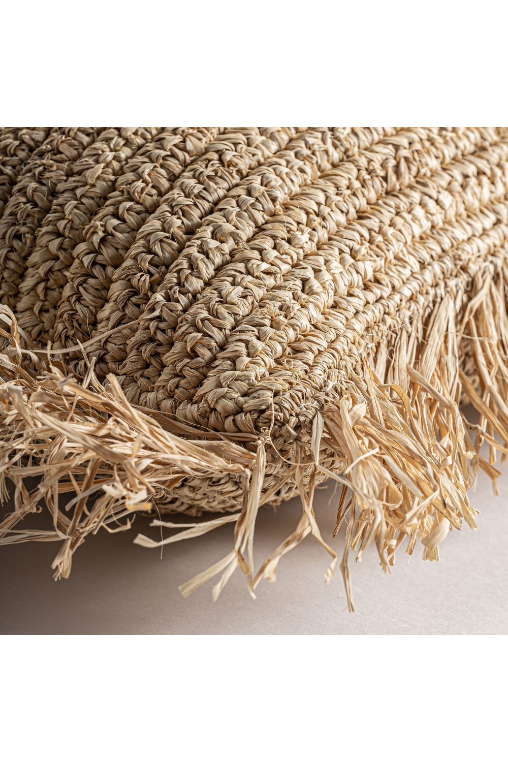 Natural Fiber Boho Cushion | Oroa.com